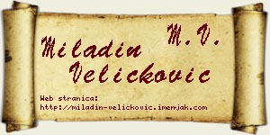 Miladin Veličković vizit kartica